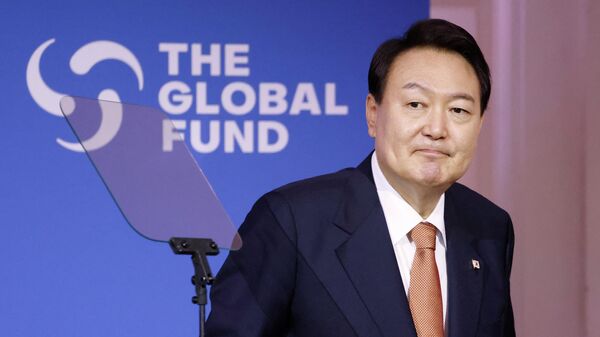 O presidente sul-coreano Yoon Suk-yeol participa da Sétima Conferência de Reabastecimento do Fundo Global em Nova York, 21 de setembro de 2022 - Sputnik Brasil