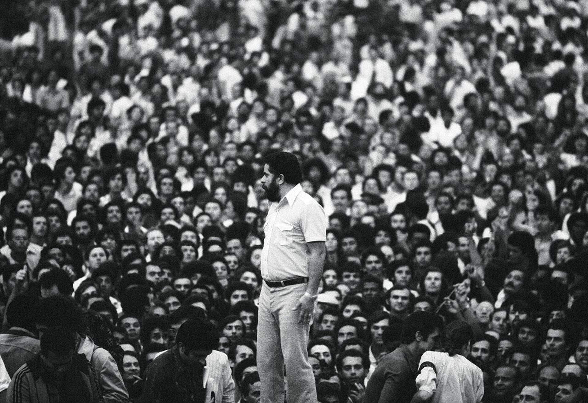 Lula em uma das greves do ABC Paulista, em março de 1979 - Sputnik Brasil, 1920, 30.10.2022