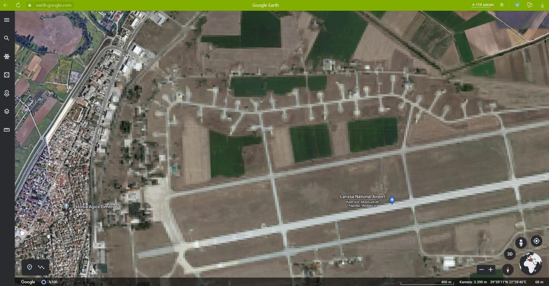 Base Aérea de Larissa na Grécia, divulgada pela Google - Sputnik Brasil, 1920, 05.10.2022