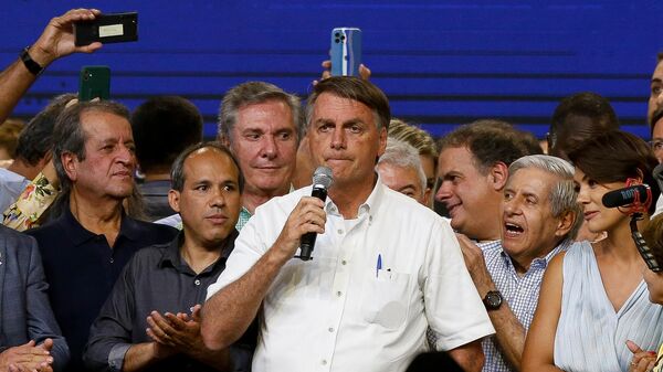 Jair Bolsonaro participa do encontro nacional do Partido Liberal (PL), no Centro Internacional de Convenções do Brasil (CICB), em Brasília, em 27 de março de 2022 - Sputnik Brasil