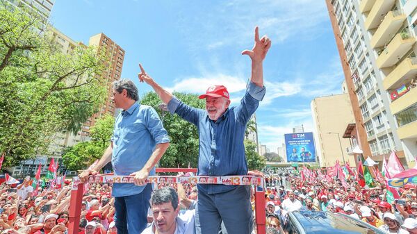 Lula participa de evento de campanha em São Paulo ao lado de Fernando Haddad. São Paulo, 08 de outubro de 2022. - Sputnik Brasil