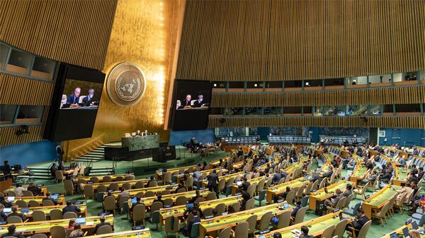 Imagem da plenária da Assembleia Geral da ONU - Sputnik Brasil