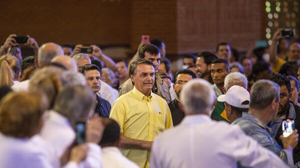 O presidente Jair Bolsonaro no Santuário Nacional de Nossa Senhora Aparecida, em Aparecida, no interior de São Paulo, em 12 de outubro de 2022 - Sputnik Brasil
