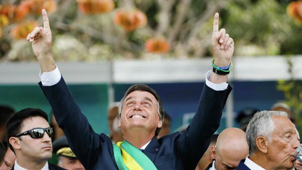 Jair Bolsonaro participa da cerimônia do Bicentenário da Independência, no dia 7 de setembro de 2022, em Brasília (DF) - Sputnik Brasil