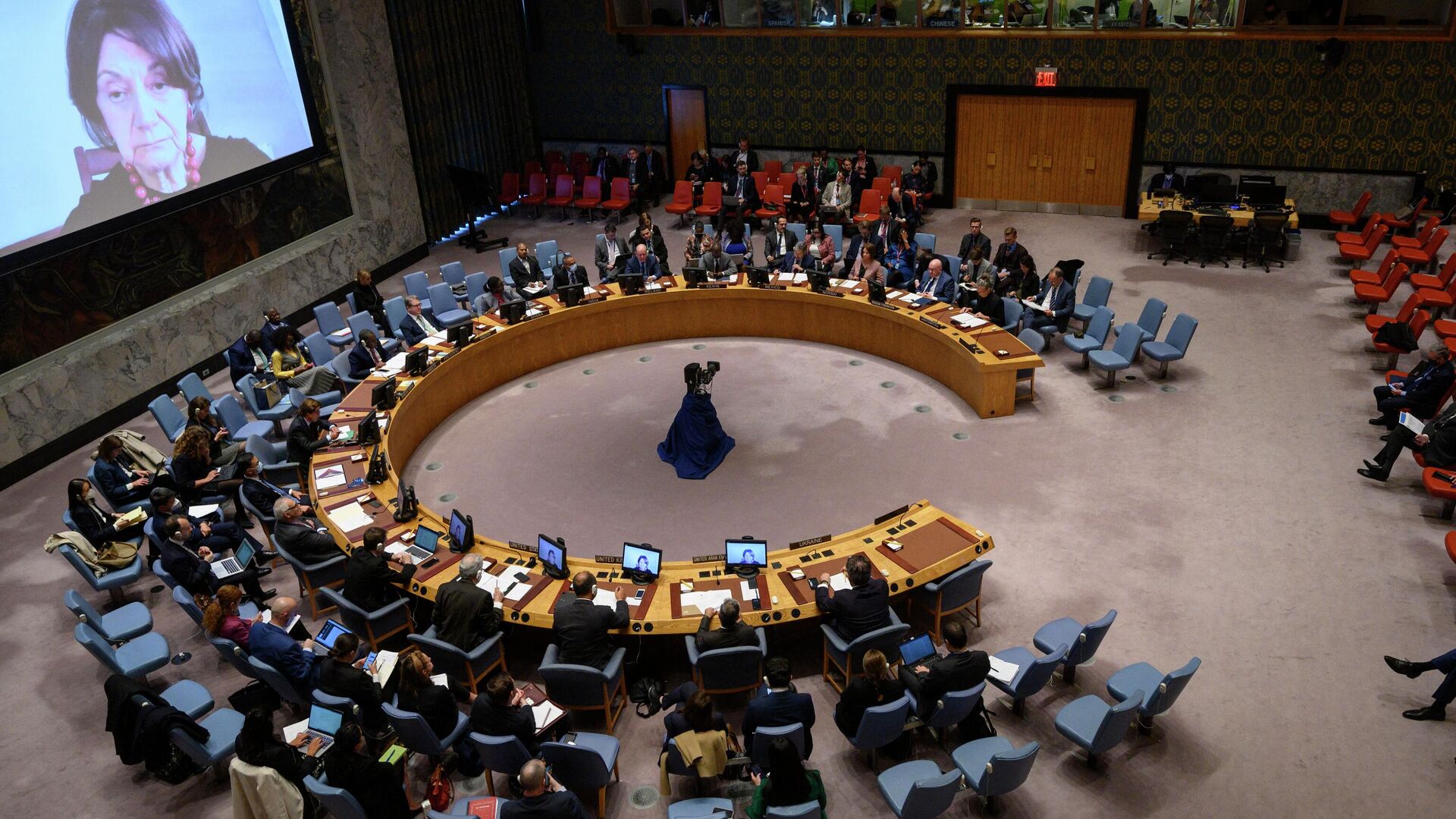 Encontro do Conselho de Segurança das Nações Unidas para discutir o conflito na Ucrânia, na sede da ONU, em Nova York. EUA, 21 de outubro de 2022 - Sputnik Brasil, 1920, 24.01.2024