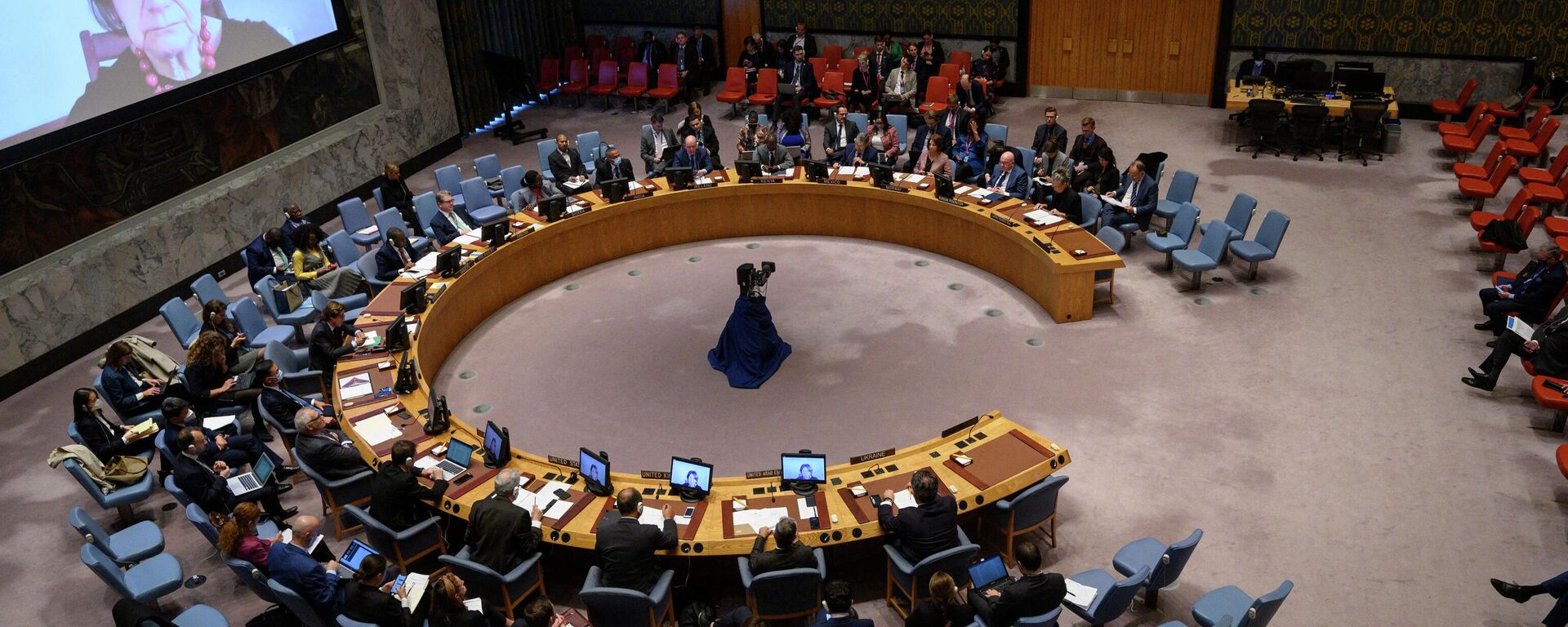 Encontro do Conselho de Segurança das Nações Unidas para discutir o conflito na Ucrânia, na sede da ONU em Nova York, EUA, 21 de outubro de 2022 - Sputnik Brasil, 1920, 14.04.2024