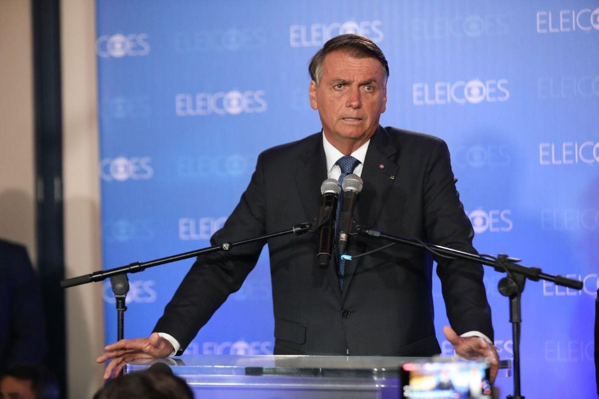 Jair Bolsonaro (PL) concede coletiva a jornalista em debate da TV Globo - Sputnik Brasil, 1920, 31.10.2022