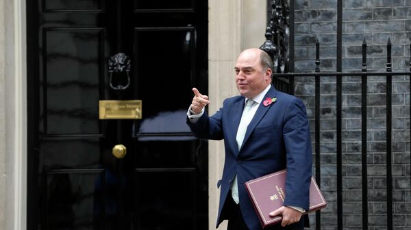 Ben Wallace, secretário de Defesa do Reino Unido, chega a Downing Street, Londres, Reino Unido, para participar de encontro de gabinete, 1º de novembro de 2022 - Sputnik Brasil