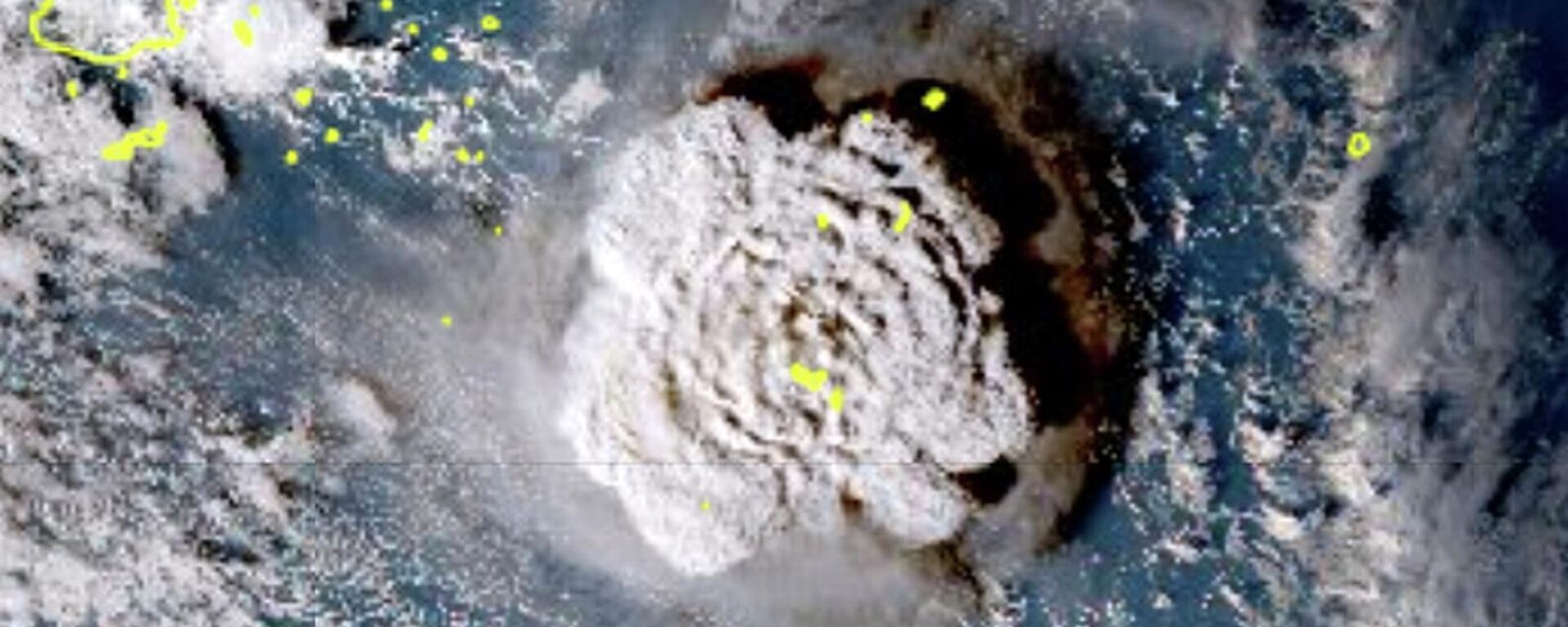 Erupção do vulcão Hunga Tonga-Hunga Ha’apai em Tonga, 15 de janeiro de 2022 - Sputnik Brasil, 1920, 04.11.2022
