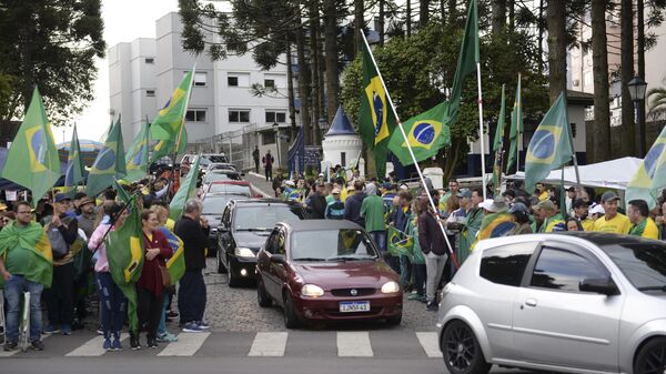 Bolsonaristas pedem por intervenção militar na cidade de Caxias do Sul (RS), 7 de novembro de 2022 - Sputnik Brasil