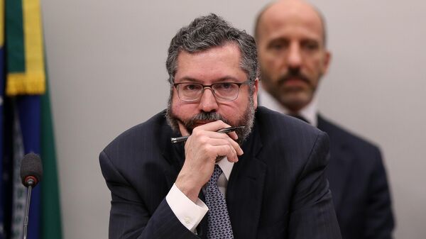 O ex-ministro das Relações Exteriores, Ernersto Araújo, durante reunião na Câmara dos Deputados (foto de arquivo)  - Sputnik Brasil