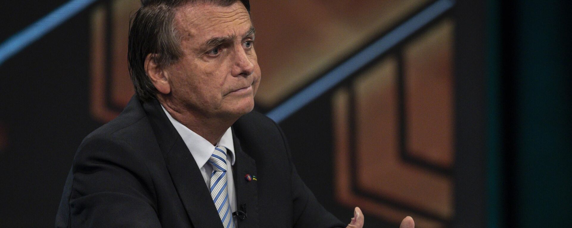 O presidente Jair Bolsonaro (PL) participa de sabatina na sede do SBT, em Osasco, na Grande São Paulo, 22 de outubro de 2022 - Sputnik Brasil, 1920, 18.11.2022