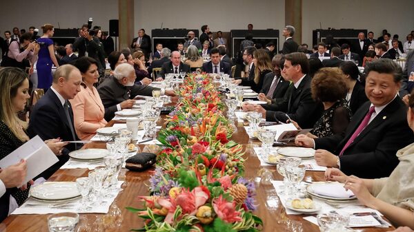 Jantar oferecido em homenagem aos líderes do BRICS no Itamaraty, em Brasília, em 13 de novembro de 2019 - Sputnik Brasil