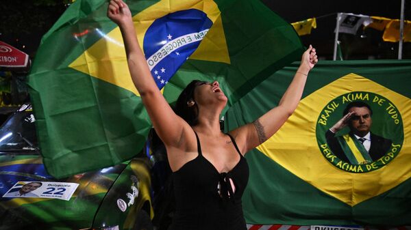 Apoiadora de Jair Bolsonaro durante ato de apoio ao presidente, Rio de Janeiro (foto de arquivo) - Sputnik Brasil