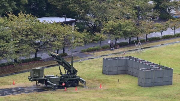 Sistema de mísseis terra-ar Patriot das Forças Aéreas de Autodefesa do Japão junto ao Ministério da Defesa do país em Tóquio, Japão, 5 de outubro de 2022 - Sputnik Brasil