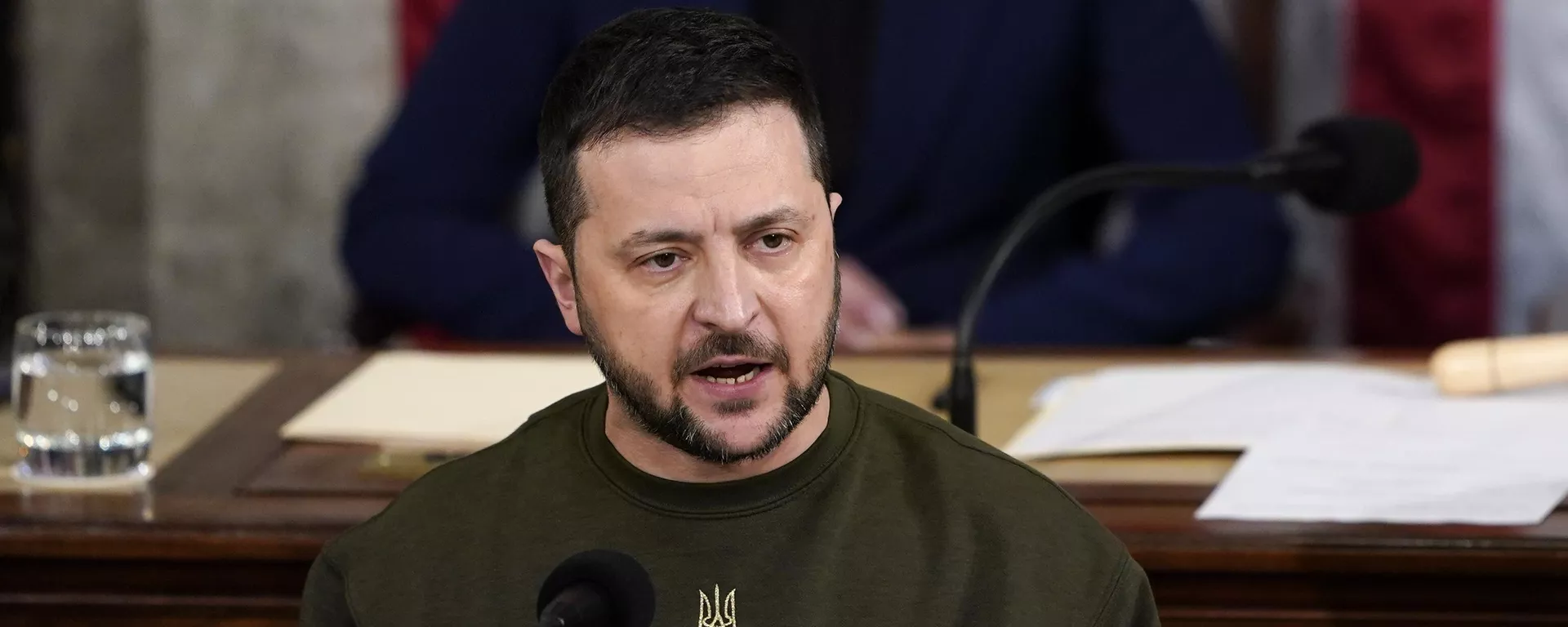 Vladimir Zelensky fala em uma sessão conjunta do Congresso no Capitólio, em Washington, D.C. EUA, 21 de janeiro de 2022 - Sputnik Brasil, 1920, 20.09.2023