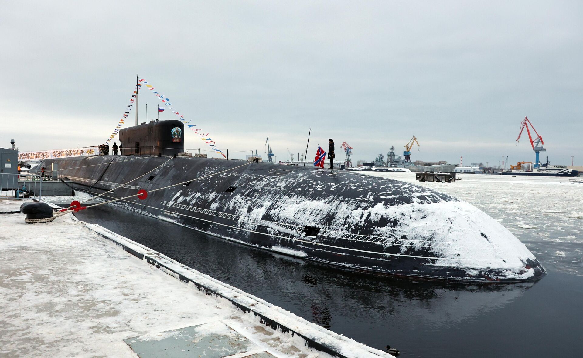 Submarino nuclear Generalissimus Suvorov, posto em uso pela Marinha da Rússia em 29 de dezembro de 2022 - Sputnik Brasil, 1920, 29.12.2022