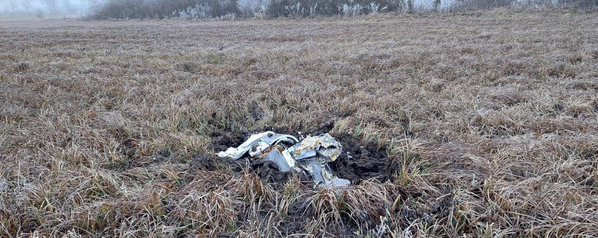 Uma imagem divulgada pelo Ministério do Interior da Moldávia mostra os restos de um míssil em um campo na vila de Larga, norte da Moldávia, 14 de janeiro de 2023 - Sputnik Brasil, 1920, 14.01.2023