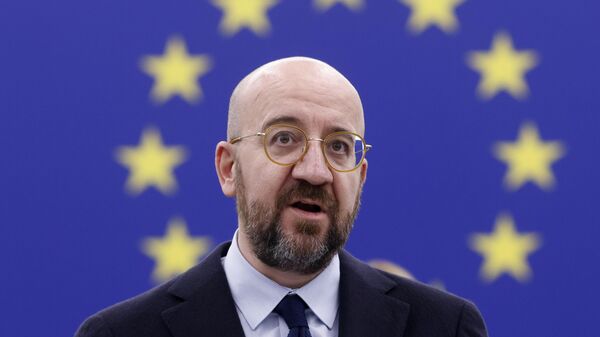 Charles Michel durante sessão no Parlamento Europeu. Estrasburgo, França, 18 de janeiro de 2023 - Sputnik Brasil