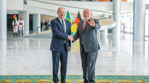 Presidente Luiz Inácio Lula da Silva (PT) se encontra com chanceler alemão Olaf Scholz em Brasília. 30 de janeiro de 2022 - Sputnik Brasil