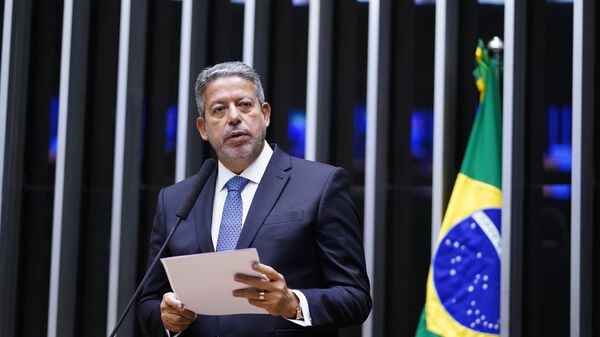 Arthur Lira discursa no plenário da Câmara dos Deputados durante eleição para a Mesa Diretora. Brasília, 1º de fevereiro de 2023 - Sputnik Brasil