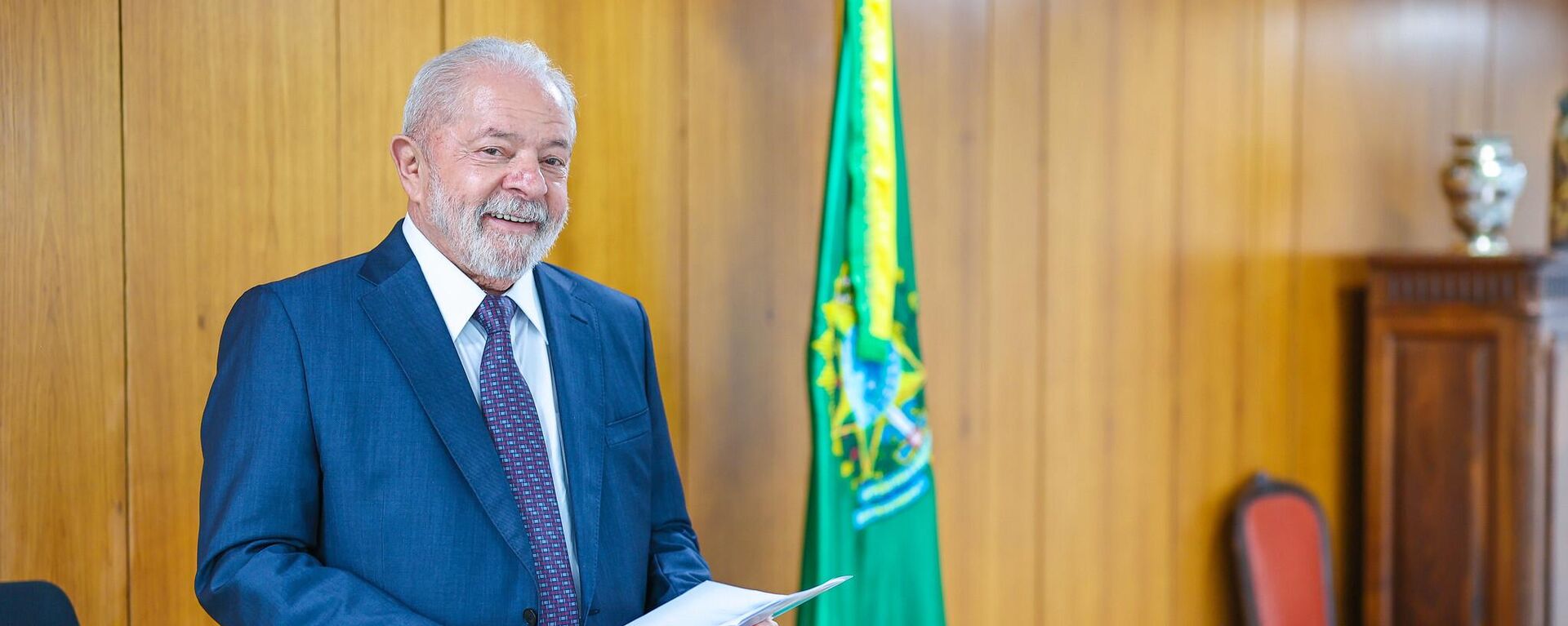 O presidente Luiz Inácio Lula da Silva no gabinete do Palácio do Planalto. Brasília, Brasil, 4 de janeiro de 2023 - Sputnik Brasil, 1920, 23.02.2023