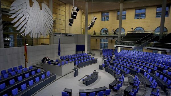 Interior da sala plenária do Bundestag, o parlamento federal alemão em Berlim, Alemanha, 26 de janeiro de 2023 - Sputnik Brasil
