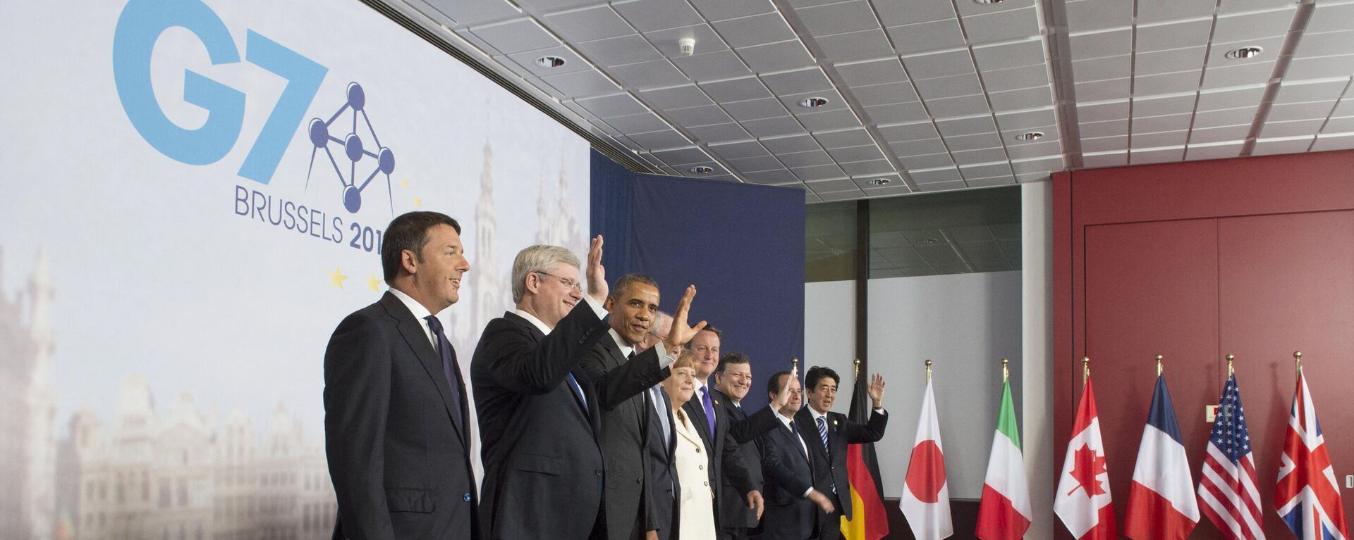 Líderes do G7 durante cúpula da organização em Bruxelas, Bélgica, 5 de junho de 2014 - Sputnik Brasil, 1920, 11.02.2023