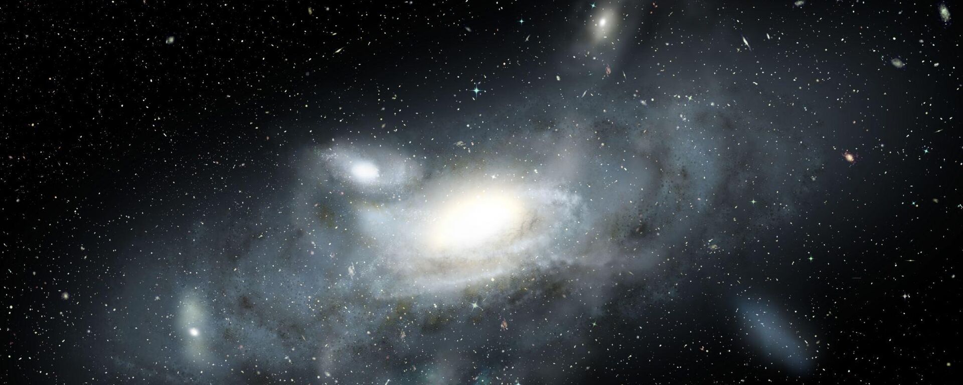 A galáxia, apelidada de Sparkler, parece ser uma versão antiga da Via Láctea, ou seja, um retrato de como nossa galáxia teria sido em sua juventude - Sputnik Brasil, 1920, 16.10.2023