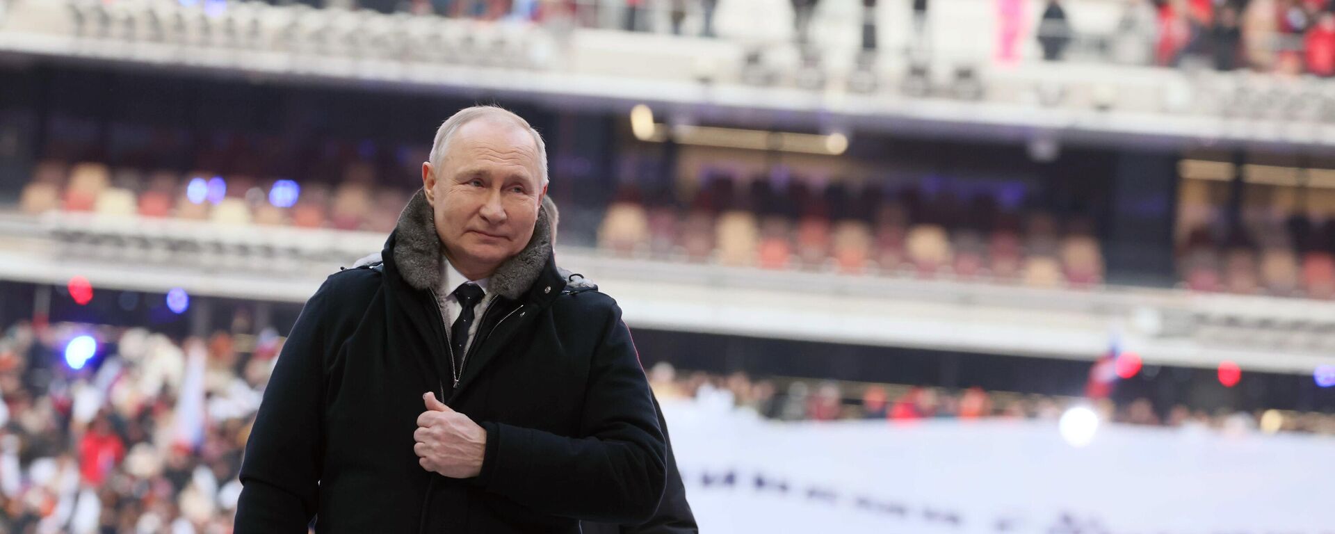 Vladimir Putin, presidente russo, dá discurso em comício-concerto no Estádio Luzhniki, Moscou, Rússia, 22 de fevereiro de 2023 - Sputnik Brasil, 1920, 22.02.2023