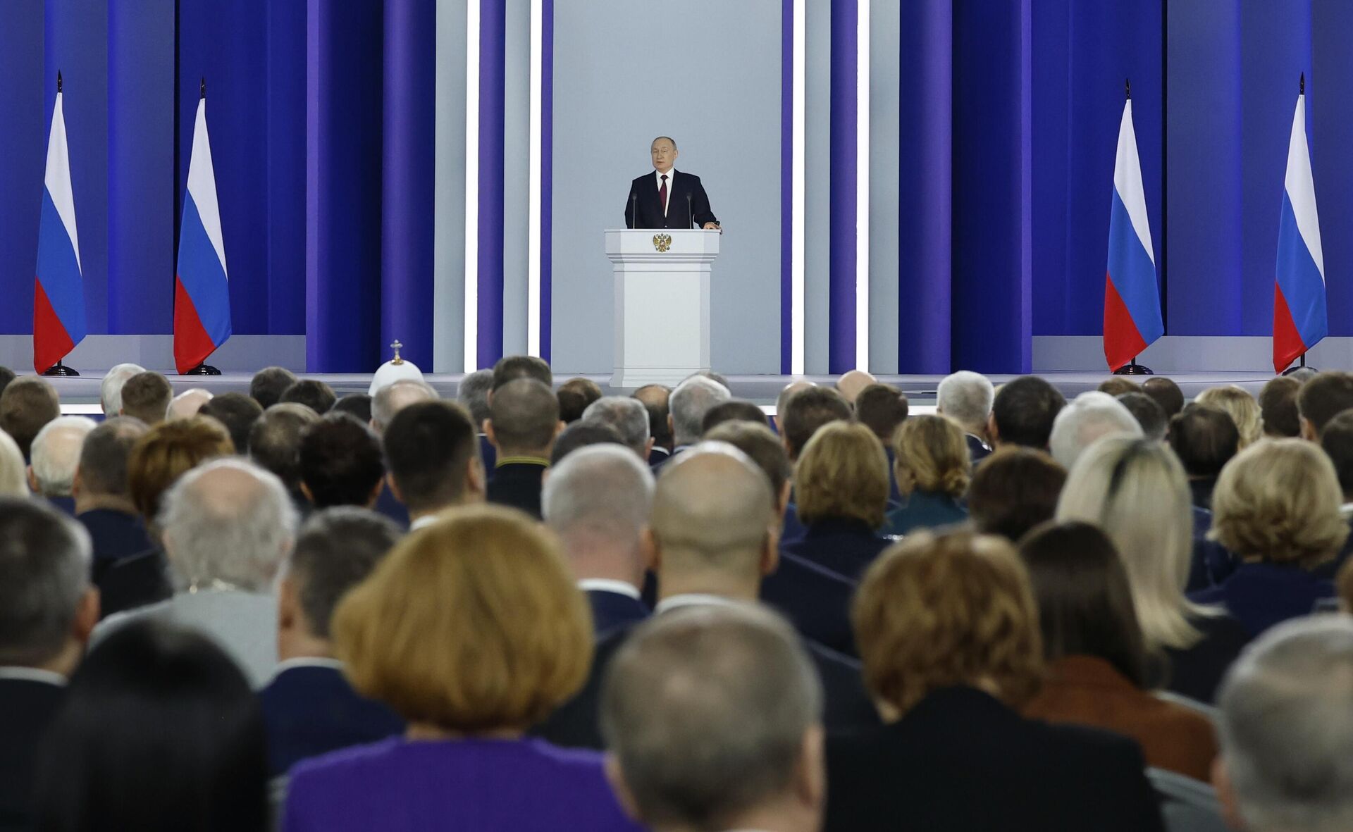 Em 21 de fevereiro, o presidente russo, Vladimir Putin, fez um discurso à Assembleia Federal russa - Sputnik Brasil, 1920, 22.03.2023
