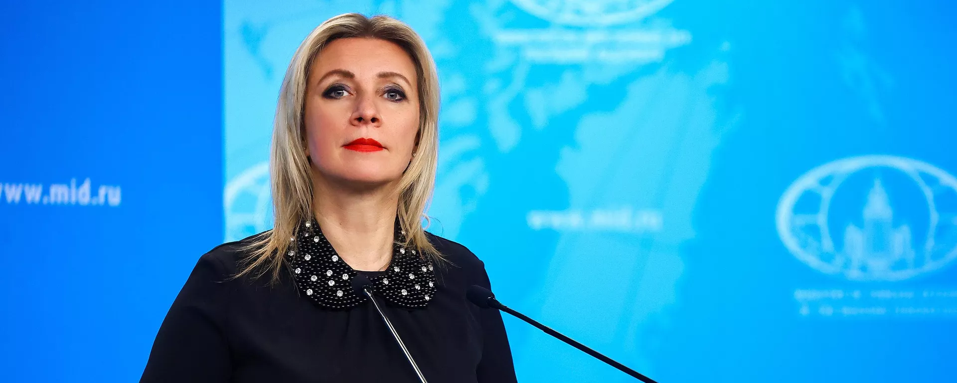 A representante oficial do Ministério das Relações Exteriores da Rússia, Maria Zakharova, durante seu briefing semanal em Moscou - Sputnik Brasil, 1920, 18.12.2023