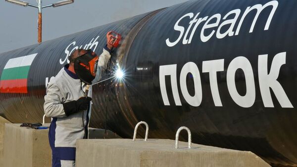 Construção do gasoduto South Stream (Corrente do Sul) - Sputnik Brasil
