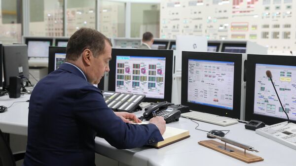 O vice-chefe do Conselho de Segurança da Rússia, Dmitry Medvedev, visita a Usina Nuclear de Beloyarsk , 1º d emarço de 2023 - Sputnik Brasil