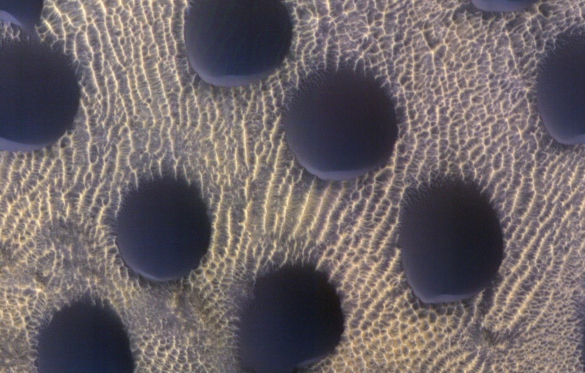Dunas de areia circulares na superfície de Marte - Sputnik Brasil, 1920, 09.03.2023