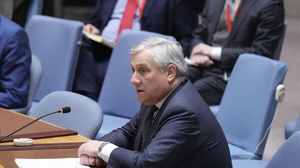 Vice-primeiro-ministro e ministro das Relações Exteriores da Itália, Antonio Tajani - Sputnik Brasil