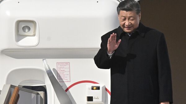 Xi Jinping chega a Moscou, 20 de março de 2023 - Sputnik Brasil