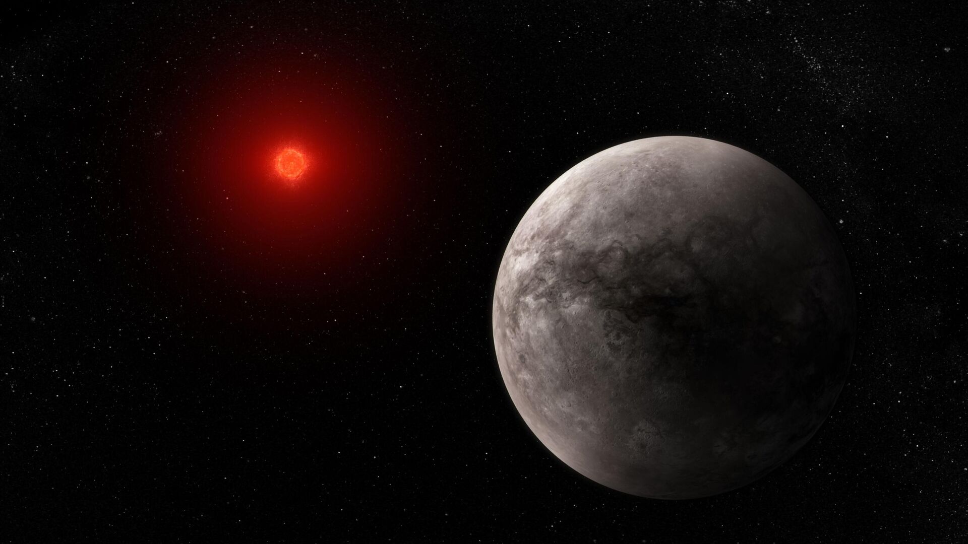 Ilustração mostra como poderia ser visto o exoplaneta rochoso quente TRAPPIST-1 b - Sputnik Brasil, 1920, 28.03.2023
