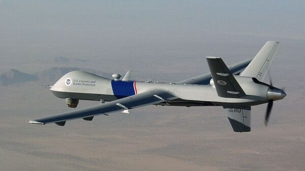 Um drone da General Atomics, MQ-9 Reaper, operado pela Alfândega e Proteção de Fronteiras dos EUA - Sputnik Brasil