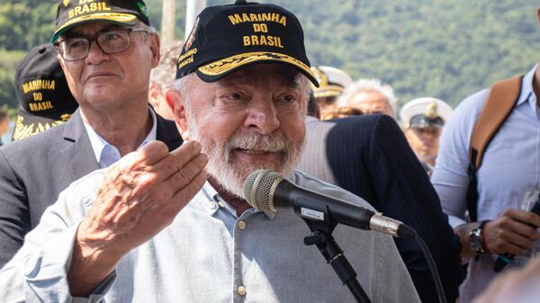 O presidente Luiz Inácio Lula da Silva durante visita ao Complexo Naval de Itaguaí, no estado do Rio de Janeiro, em 22 de março de 2023 - Sputnik Brasil