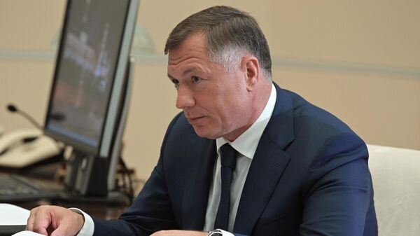O vice-primeiro-ministro, Marat Khusnullin, durante uma reunião nos arredores de Moscou, Rússia, 22 de julho de 2022 - Sputnik Brasil