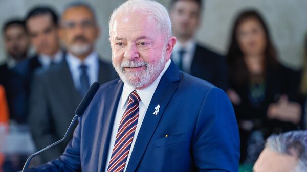 Presidente da República, Luiz Inácio Lula da Silva, durante Rreunião ministerial dos 100 dias de governo, 10 de abril de 2023 - Sputnik Brasil