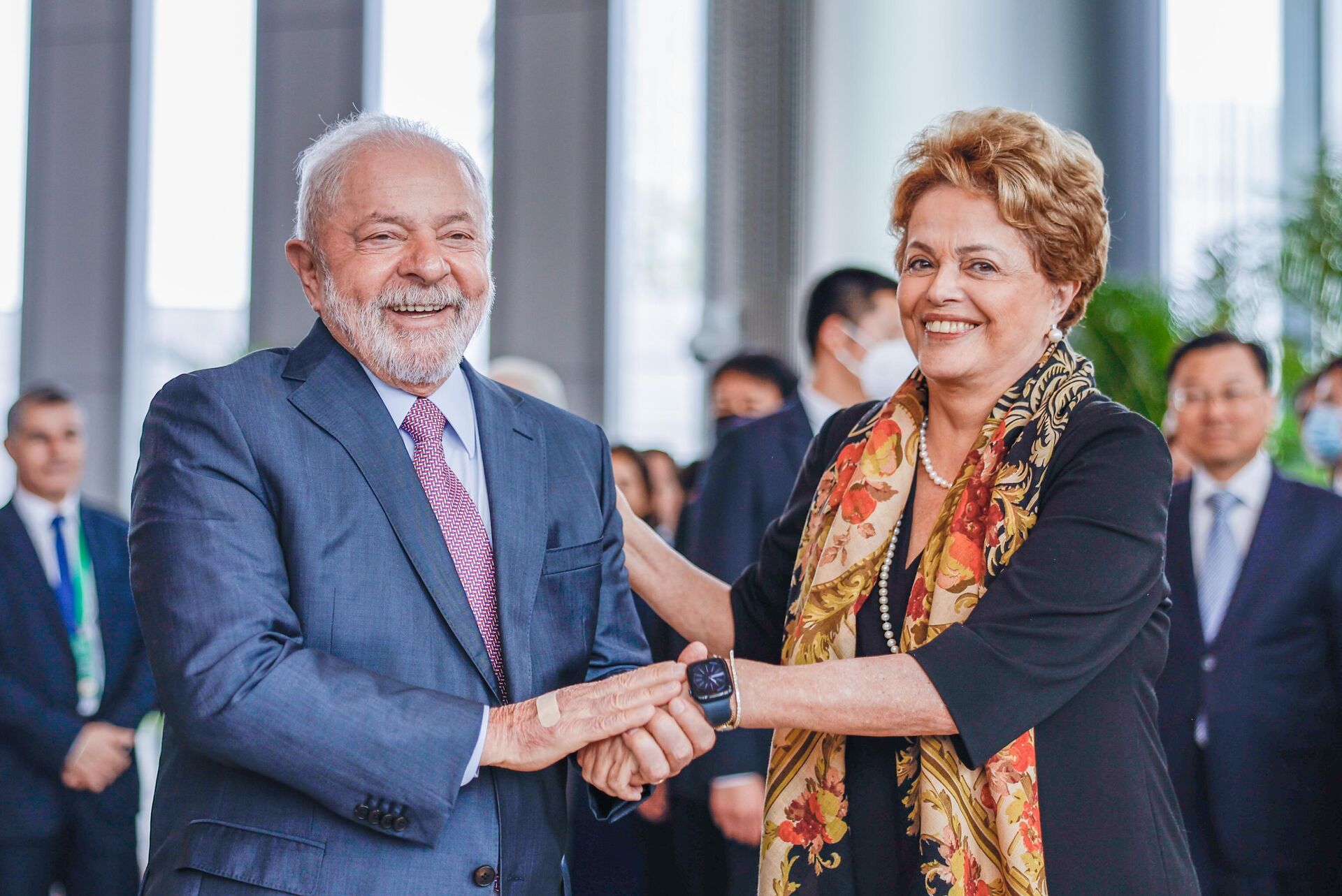Reunião com a presidência do Novo Banco de Desenvolvimento (NBD), Dilma Roussef e Lula em Xangai, 13 de abril de 2023 - Sputnik Brasil, 1920, 15.04.2023