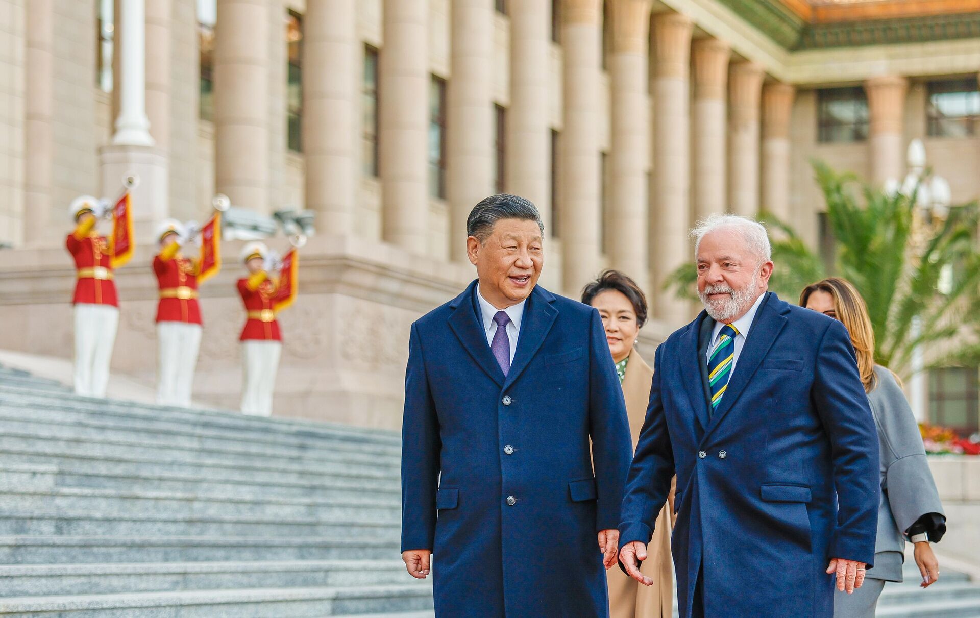 Presidente da República, Luiz Inácio Lula da Silva, e presidente da República Popular da China, Xi Jinping em Cerimônia Oficial de Recepção, 14 de abril de 2023 - Sputnik Brasil, 1920, 26.04.2023
