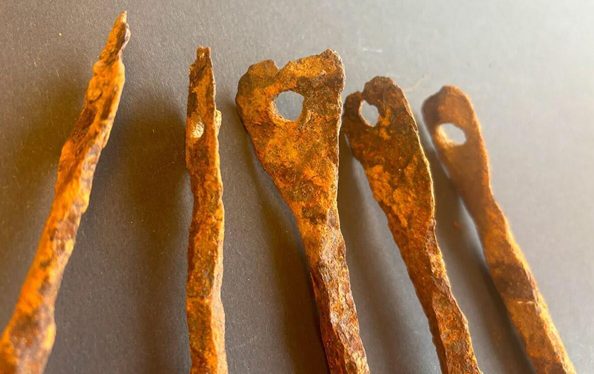 Uma coleção de 32 barras de ferro foi encontrada pela norueguesa Grete Sorum enquanto limpava o porão de sua casa - Sputnik Brasil, 1920, 26.04.2023
