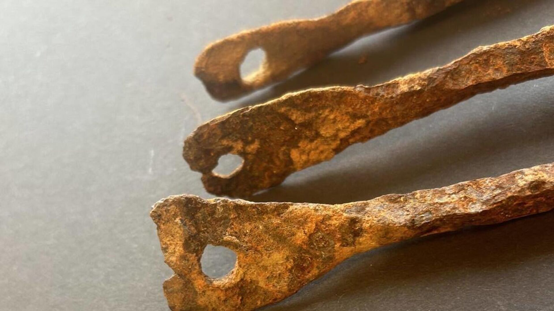 Uma coleção de 32 barras de ferro foi encontrada pela norueguesa Grete Sorum enquanto limpava o porão de sua casa - Sputnik Brasil, 1920, 26.04.2023