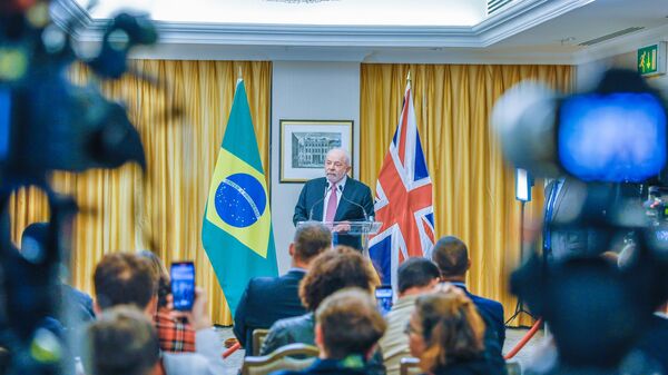 Presidente da República, Luiz Inácio Lula da Silva, durante Declaração à imprensa, Londres , Inglaterra 6 de maio de 2023 - Sputnik Brasil