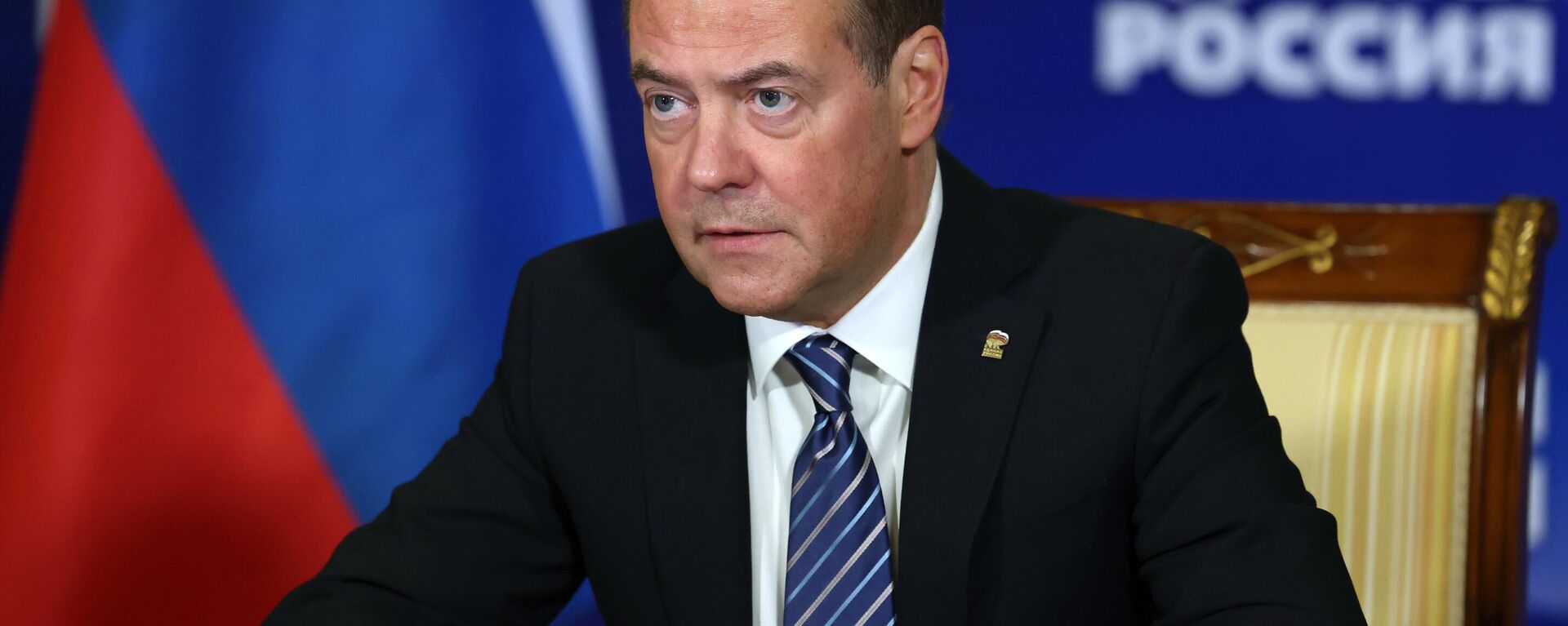 Dmitry Medvedev, vice-presidente do Conselho de Segurança da Rússia, preside a reunião do Comitê Organizador Internacional do Fórum de Adversários de Práticas Modernas de Neocolonialismo, foto publicada em 30 de março de 2023 - Sputnik Brasil, 1920, 08.05.2023