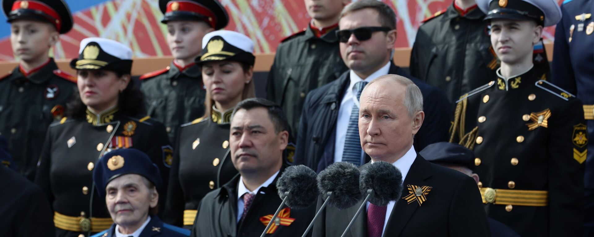 Presidente da Rússia, Vladimir Putin, faz discurso durante a Parada da Vitória no 78º aniversário da vitória na Grande Guerra pela Pátria, Praça Vermelha, Moscou, 9 de maio de 2023 - Sputnik Brasil, 1920, 09.05.2023