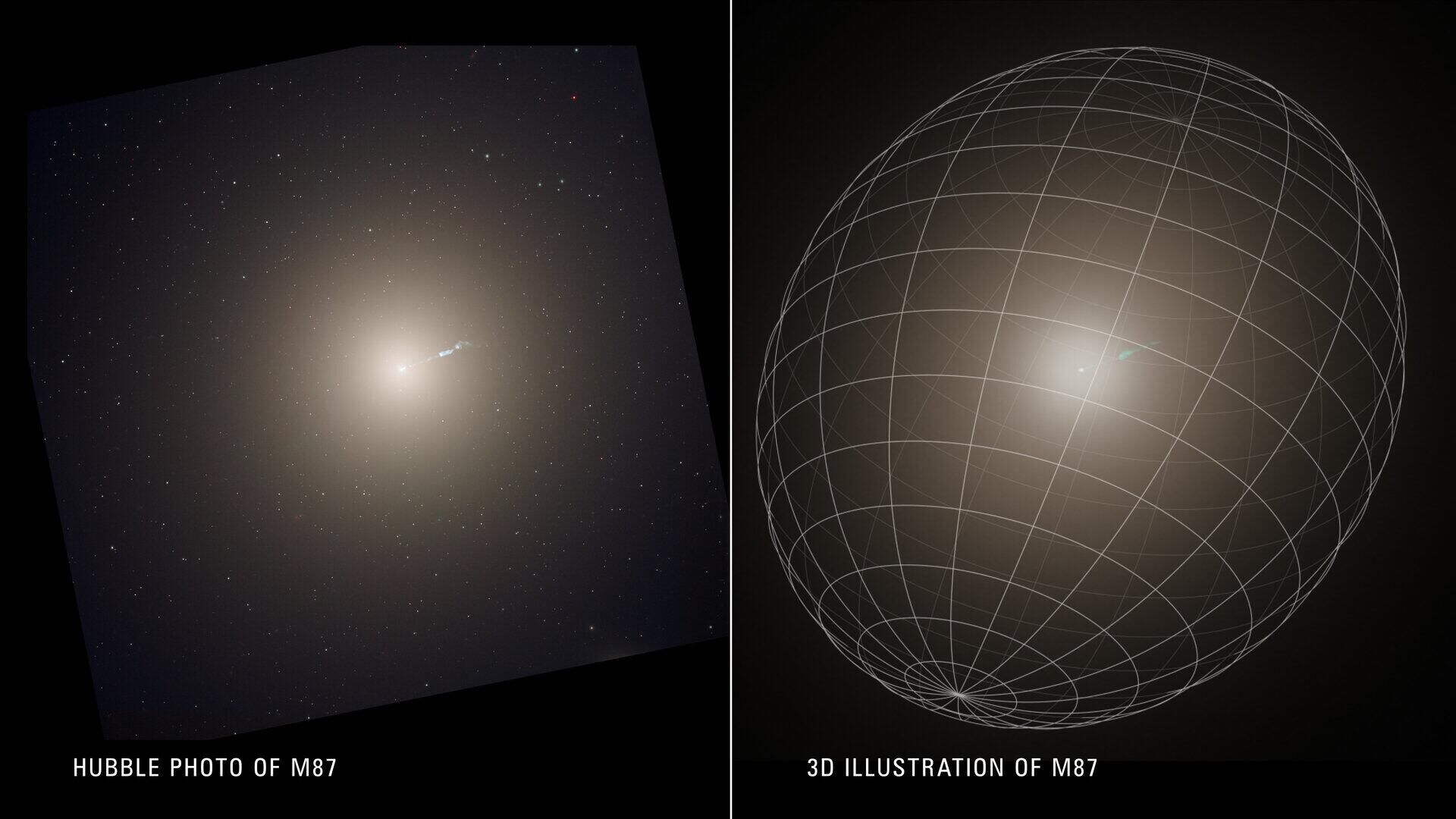 Forma tridimensional da galáxia elíptica M87 - Sputnik Brasil, 1920, 10.05.2023